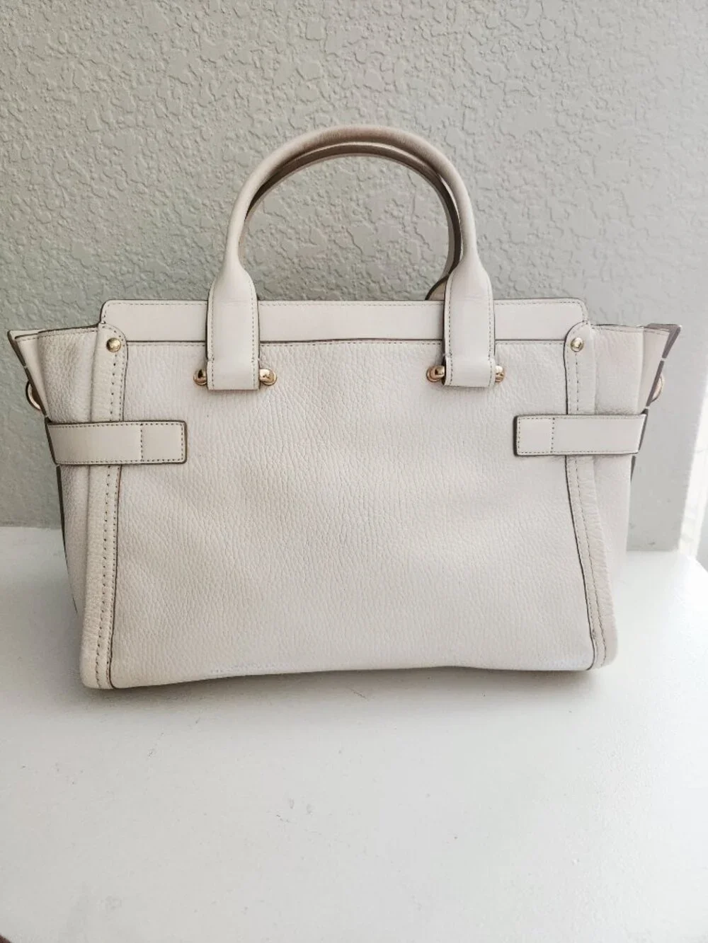 Coach Swagger White Leather Shoulder Bag Purse